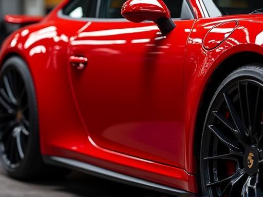 Detailing a red Porsche 911